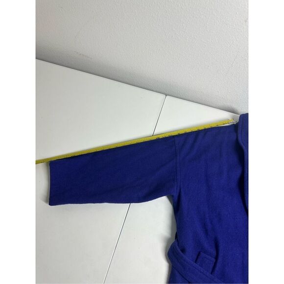 NARCISO RODRIGUEZ $130 Wool-Blend Cocoon Wrap Coat Cobalt Blue Sz M - Picture 9 of 10